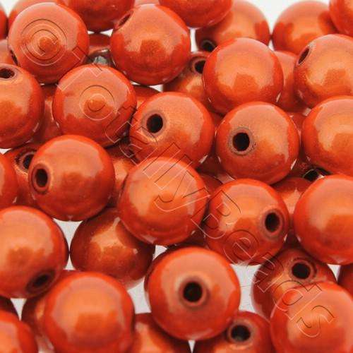 10mm Miracle acrylic round beads 10mm round orange 40pcs — pack of 40, reflective 3D-effect beads ideal for jewelry making, crafts, and d…