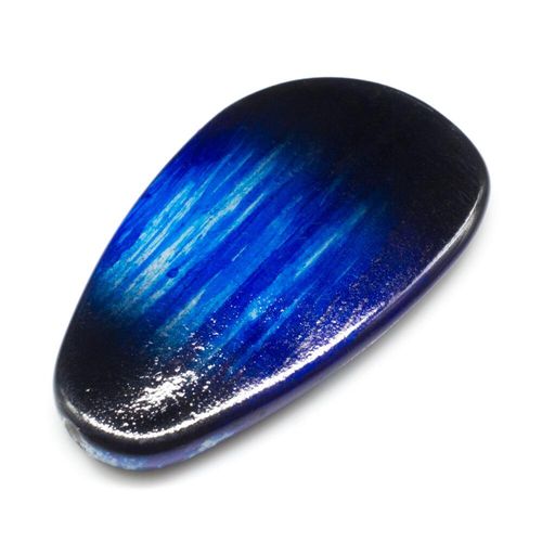 Acrylic Colourful Brush Flat Nugget Bead 55mm 1pc Dark Blue for jewellery making