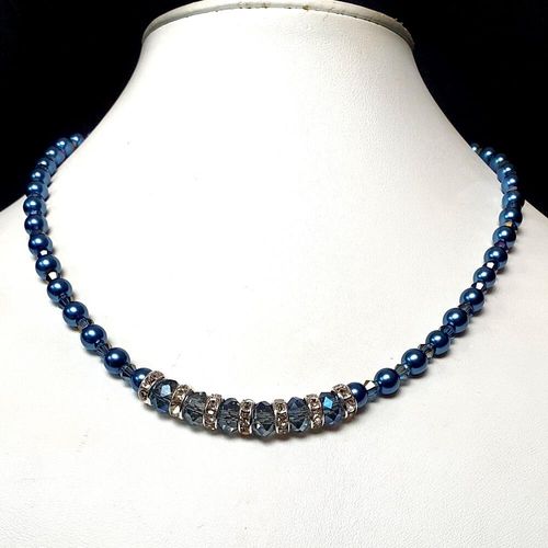 Idina Crystal Jewellery electric blue jewelry making kit — DIY set with beads and instructions for creating handmade jewelry