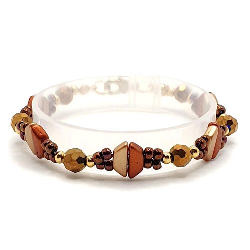Hazel Tinos Jewellery amber & bronze jewelry making kit — DIY set with beads and instructions for creating handmade jewelry