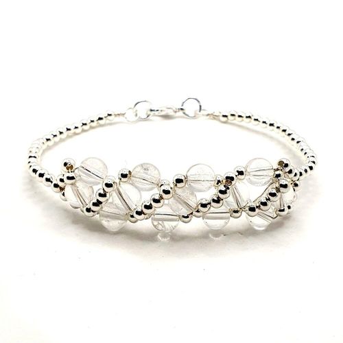 Monica Gemstone Bracelets crystal quartz bracelet making kit — DIY set with beads and instructions for creating handmade jewelry