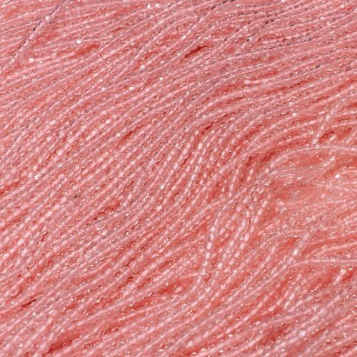 1.5mm crystal beads salmon pink — faceted for jewelry making and beadwork