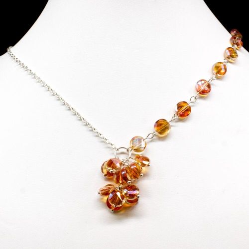 Isabelle Necklace auburn necklace making kit — DIY set with beads and instructions for creating handmade jewelry