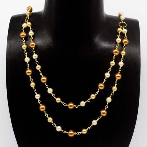 Rosaria Necklace & Bracelet golden bracelet making kit — DIY set with beads and instructions for creating handmade jewelry
