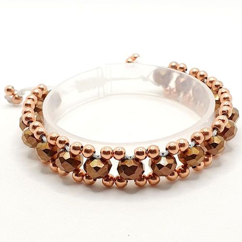 Tannith Macrame Bracelets Makes 4 bronze bracelet making kit — DIY set with beads and instructions for creating handmade jewelry