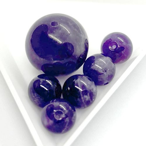 Romanov Gemstone Beads Only amethyst jewelry making kit — DIY set with beads and instructions for creating handmade jewelry