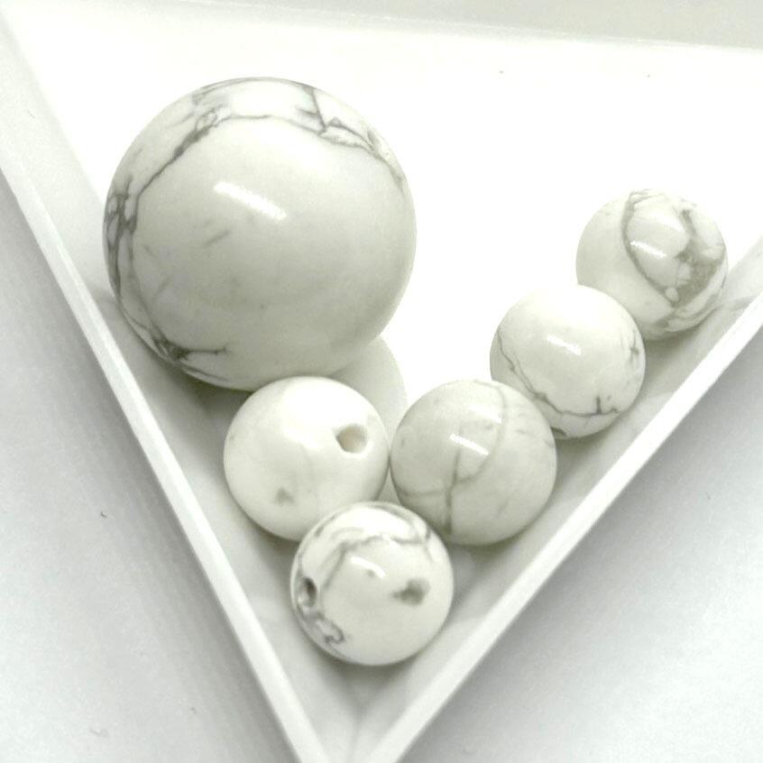 Romanov Gemstone Beads Only white howlite jewelry making kit — DIY set with beads and instructions for creating handmade jewelry
