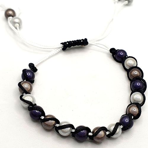 JoJo Macrame Bracelets Makes 7 Monochrome bracelet making kit — DIY set with beads and instructions for creating handmade jewelry
