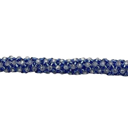 Faye Tubular Jewellery crystal sapphire jewelry making kit — DIY set with beads and instructions for creating handmade jewelry