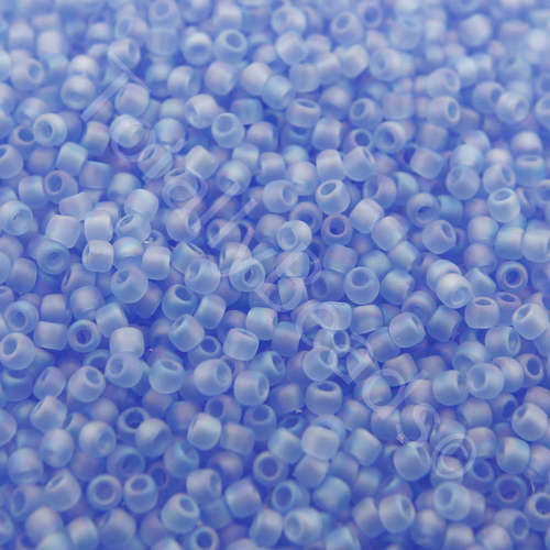 Toho Size 11 Seed Beads 10g - Trans Rainbow Frost Lt Sapphire
