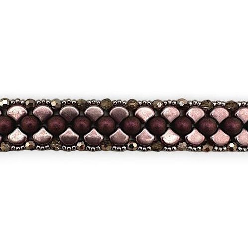 Ginko Bracelet Rose Blackened Pearl bracelet making kit — DIY set with beads and instructions for creating handmade jewelry