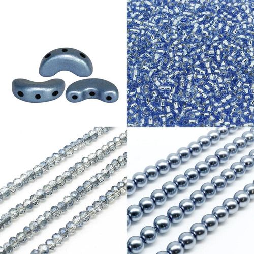 BC24 WK25 Triple Spiral Arcos Jewellery Baby Blue 4mm for jewellery making