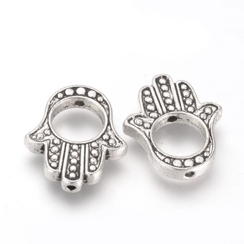 Antique Silver Bead Frame Hand 20mm 8pcs for jewellery making