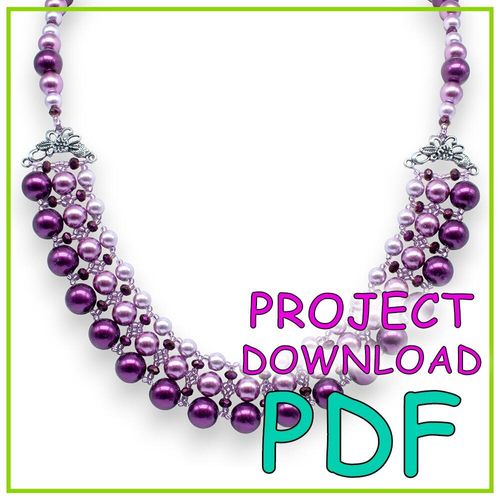 Pearl Dimenson Necklace PDF Download for jewellery making