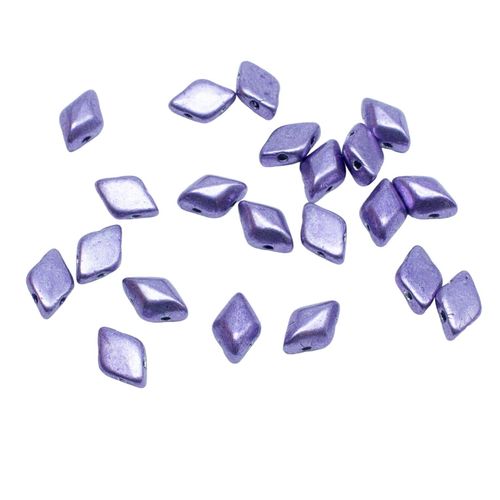 8x5mm 10g Czech glass Rulla beads sat met crocus petal — two-hole beads for jewelry making and bead weaving