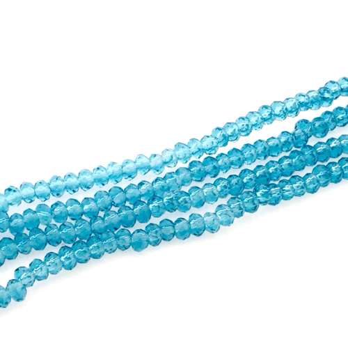 2mm crystal beads dark turquoise, pack of 200 — faceted for jewelry making and beadwork