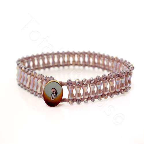 Crystal Hourglass Bracelet amethyst bracelet making kit — DIY set with beads and instructions for creating handmade jewelry
