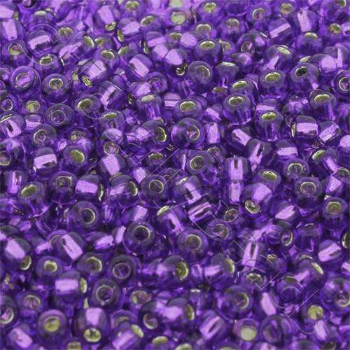 Toho Size 6 Seed Beads 10g - Silver Lined Purple