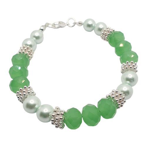 Roxanne Bracelet Makes 3 green & sea glass bracelet making kit — DIY set with beads and instructions for creating handmade jewelry