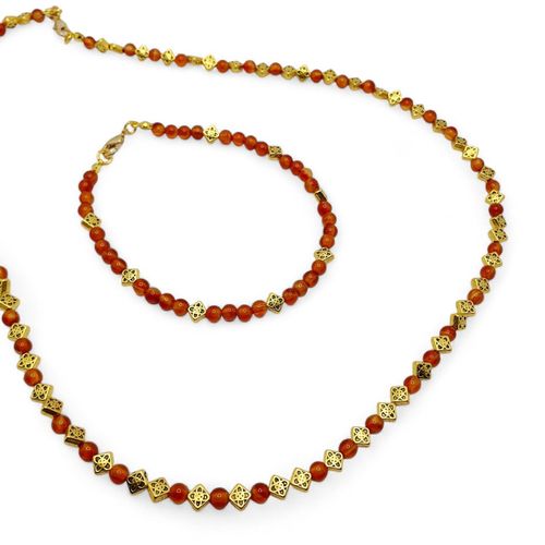 Alma Gemstone Jewellery carnielian jewelry making kit — DIY set with beads and instructions for creating handmade jewelry
