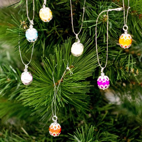 Festive Mini Bauble Decorations Miracle 50pcs silver mix jewelry making kit — DIY set with beads and instructions for creating handmade j…