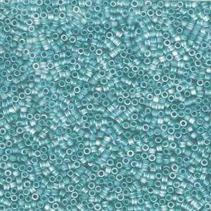 size 11 Miyuki Delica seed beads matt caribbean teal ab db1283 5g — 5g pack, premium Japanese cylinder beads perfect for bead weaving, em…