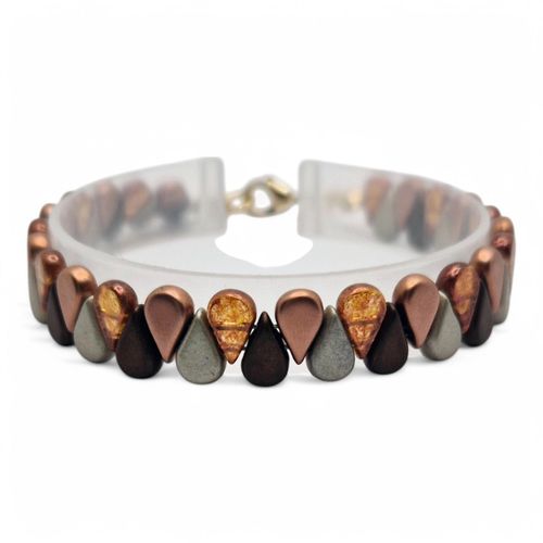 Aria Amos Bracelets Makes 4 copper bronze bracelet making kit — DIY set with beads and instructions for creating handmade jewelry