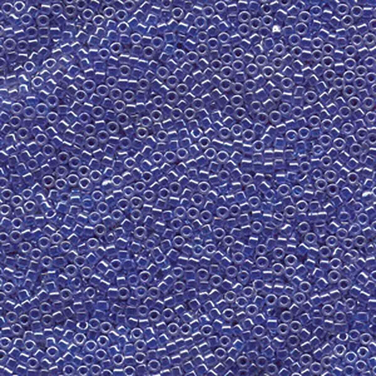 size 11 Miyuki Delica seed beads crystal blue luster db243 5g — 5g pack, premium Japanese cylinder beads perfect for bead weaving, embroi…