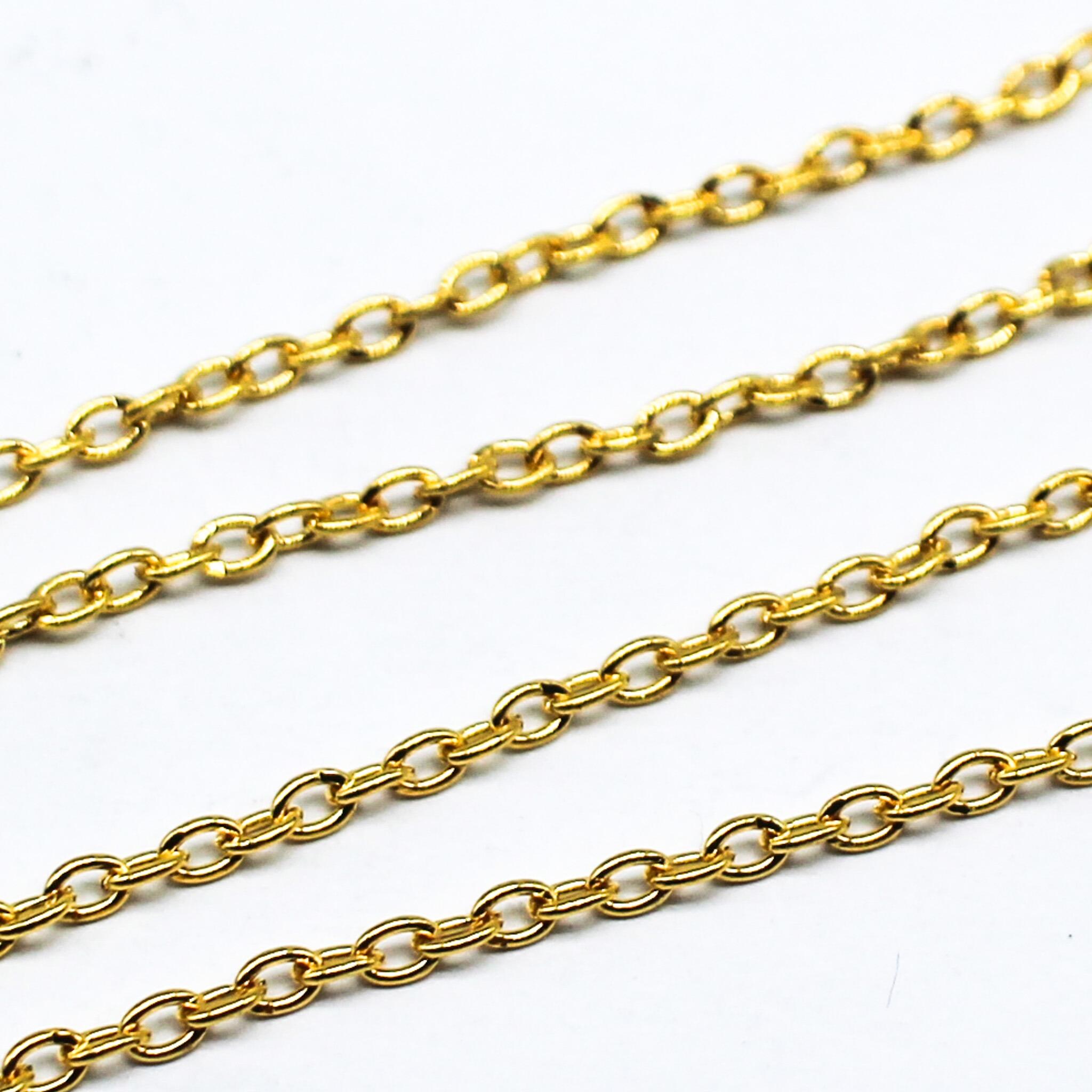 Chain Gold Plated Oval 3x2.5mm 1metre for jewellery making