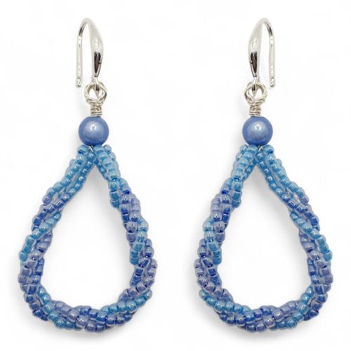 Sedona Twine Earrings 5 Pairs blue earring making kit — DIY set with beads and instructions for creating handmade jewelry