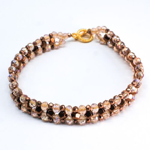 Hematite Nugget Bracelet Makes 3 bronze bracelet making kit — DIY set with beads and instructions for creating handmade jewelry