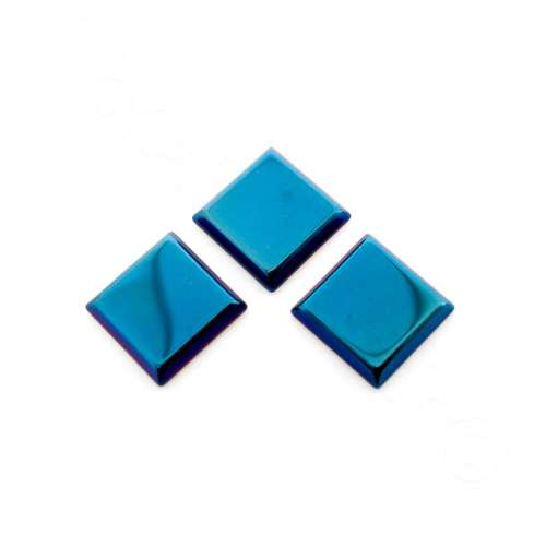 Hematite Cabochon Square 16x16mm - Blue