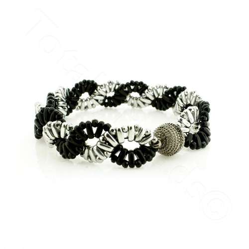 Dominika Bracelet monochrome - bundle pack bracelet making kit — DIY set with beads and instructions for creating handmade jewelry