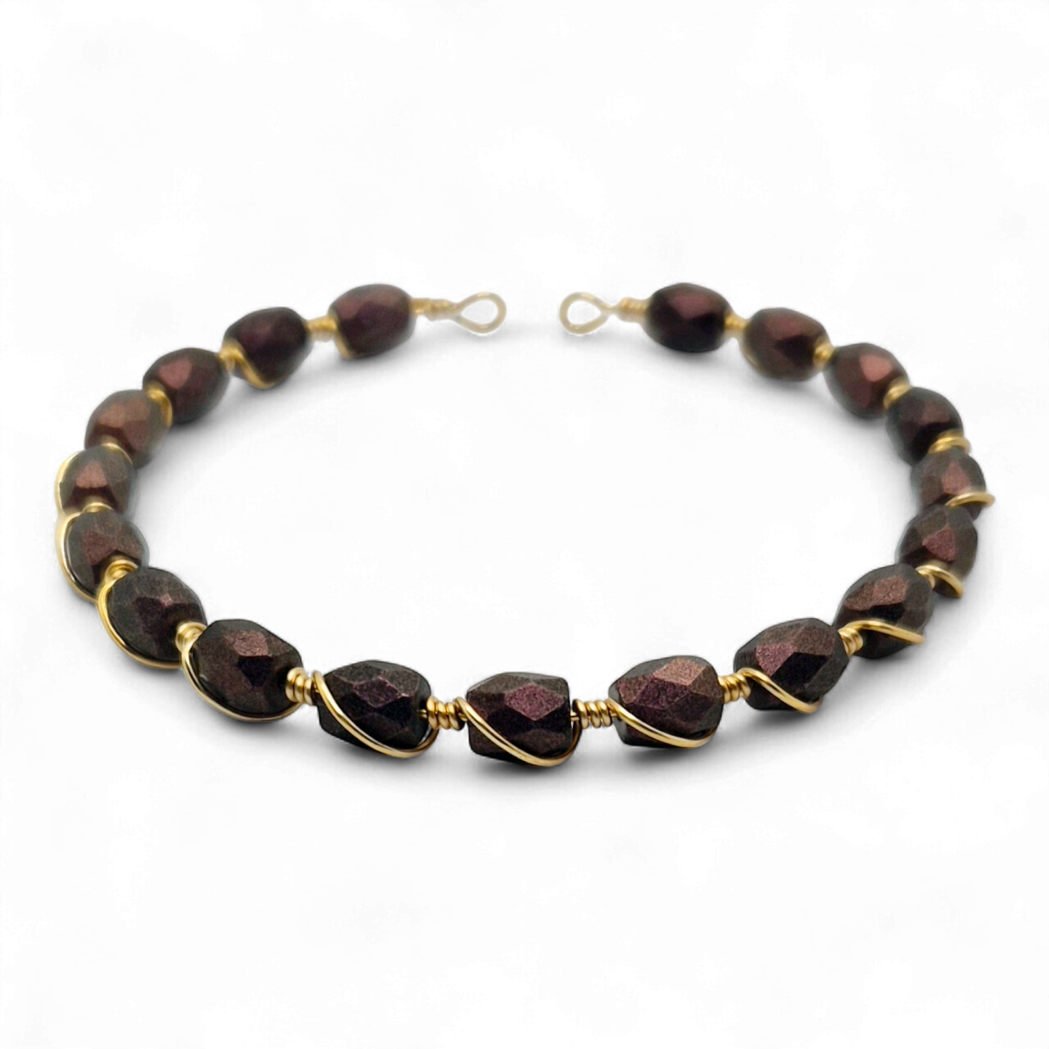 Baros Coil Cuff Bracelet Burgundy for jewellery making
