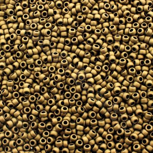 Toho Size 15 Seed Beads 5g - Frosted Bronze