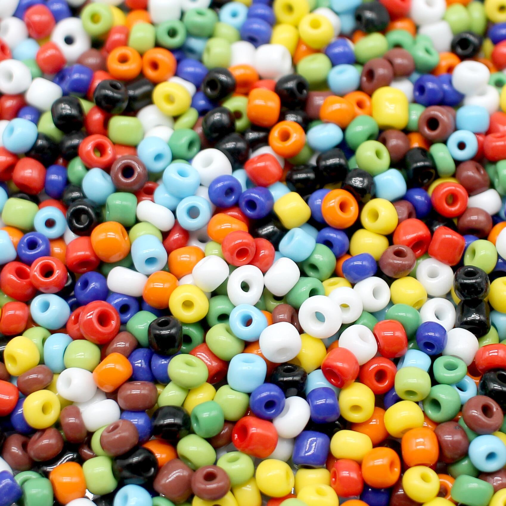 Seed Beads Opaque Mixed Size 6 100g 4mm for jewellery making