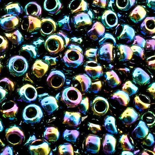Toho Size 8 Seed Beads 10g Met Rainbow Iris 2mm for jewellery making