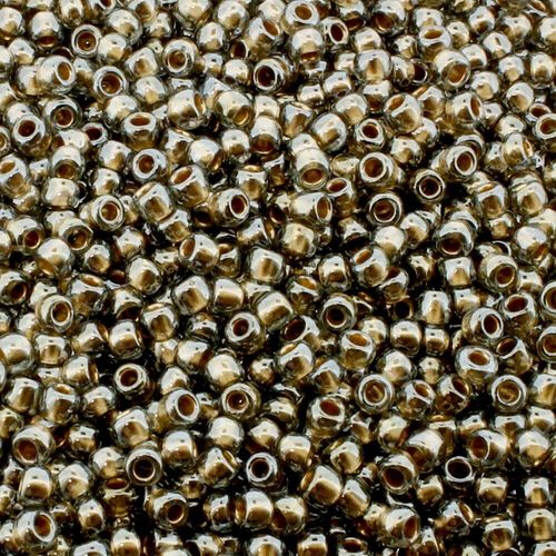 Toho Size 8 Seed Beads 10g Gold Lined Black Diamond 2mm for jewellery making