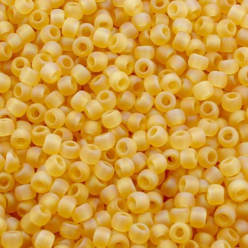 Toho Size 11 Seed Beads 10g Trans Rainbow Frost Lt Topaz 6mm for jewellery making