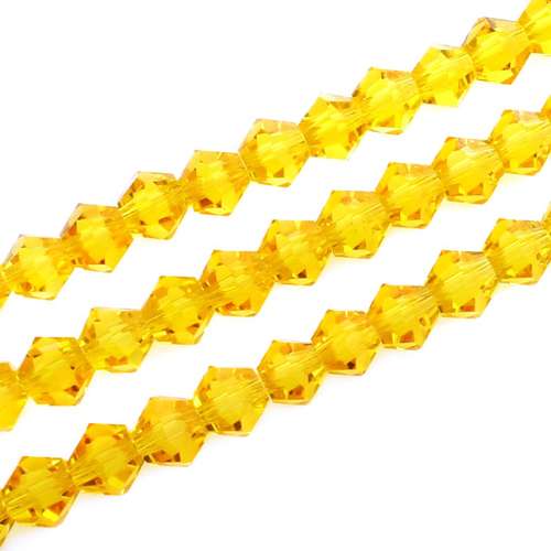 5mm crystal bicone beads sunshine — faceted for jewelry making and beadwork