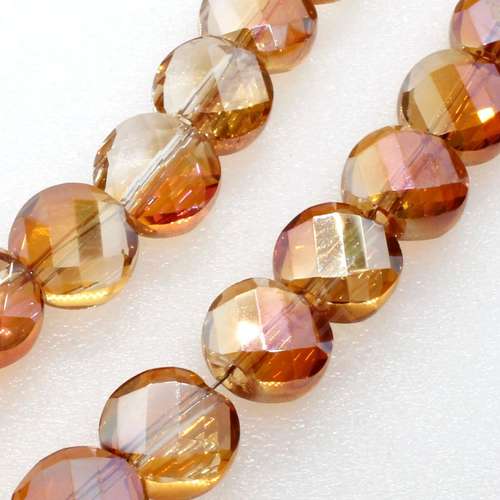 8mm crystal beads auburn — faceted for jewelry making and beadwork