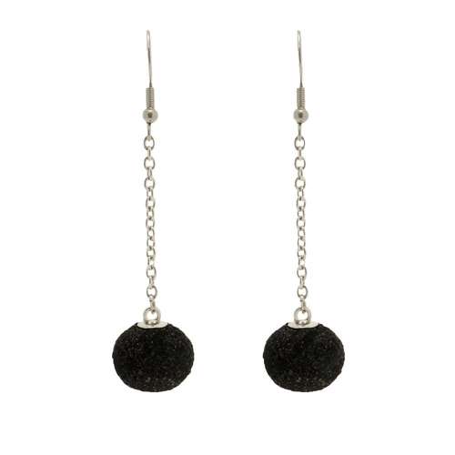 Sparkle Orb Charms - Black 2pcs