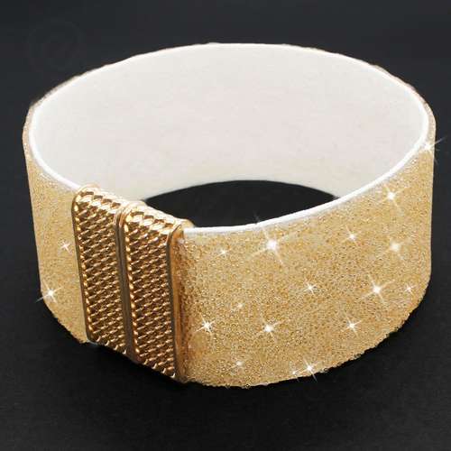 Sparkle Ribbon 28mm Bracelet Kit champagne stardust bracelet making kit — DIY set with beads and instructions for creating handmade jewelry