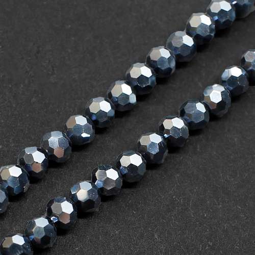 3mm crystal beads hematite — faceted for jewelry making and beadwork