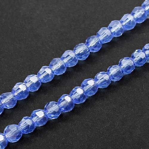 3mm crystal beads blue — faceted for jewelry making and beadwork