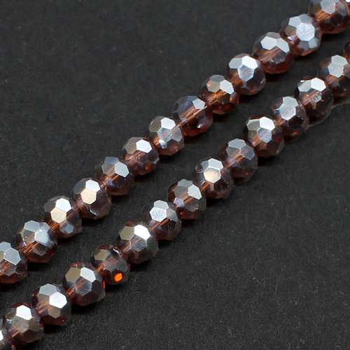 3mm crystal beads amethyst shimmer — faceted for jewelry making and beadwork