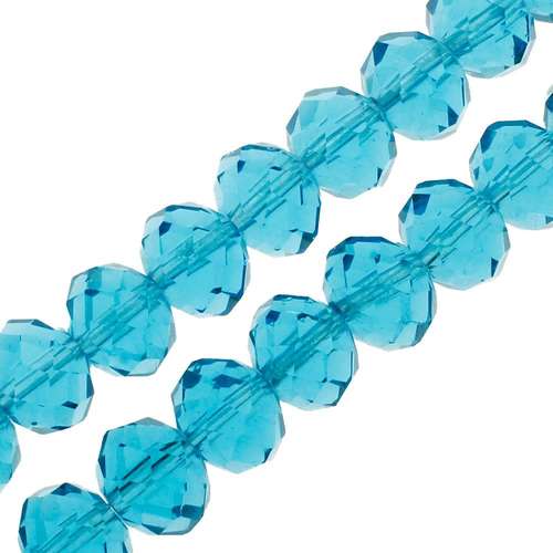 10mm crystal beads turquoise, pack of 30 — faceted for jewelry making and beadwork