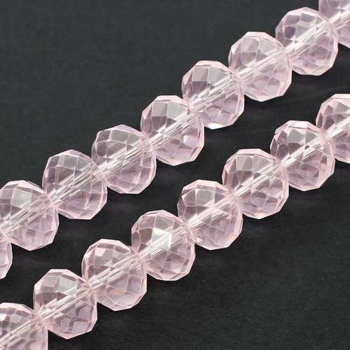 8mm crystal beads pink, pack of 70 — faceted for jewelry making and beadwork