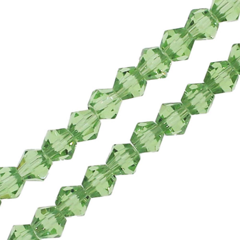 4mm crystal bicone beads peridot — faceted for jewelry making and beadwork