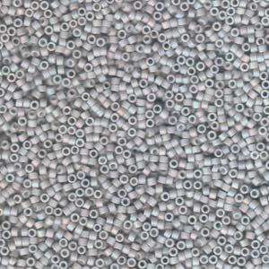 size 11 Miyuki Delica seed beads matt smoke ab db1528 5g — 5g pack, premium Japanese cylinder beads perfect for bead weaving, embroidery,…